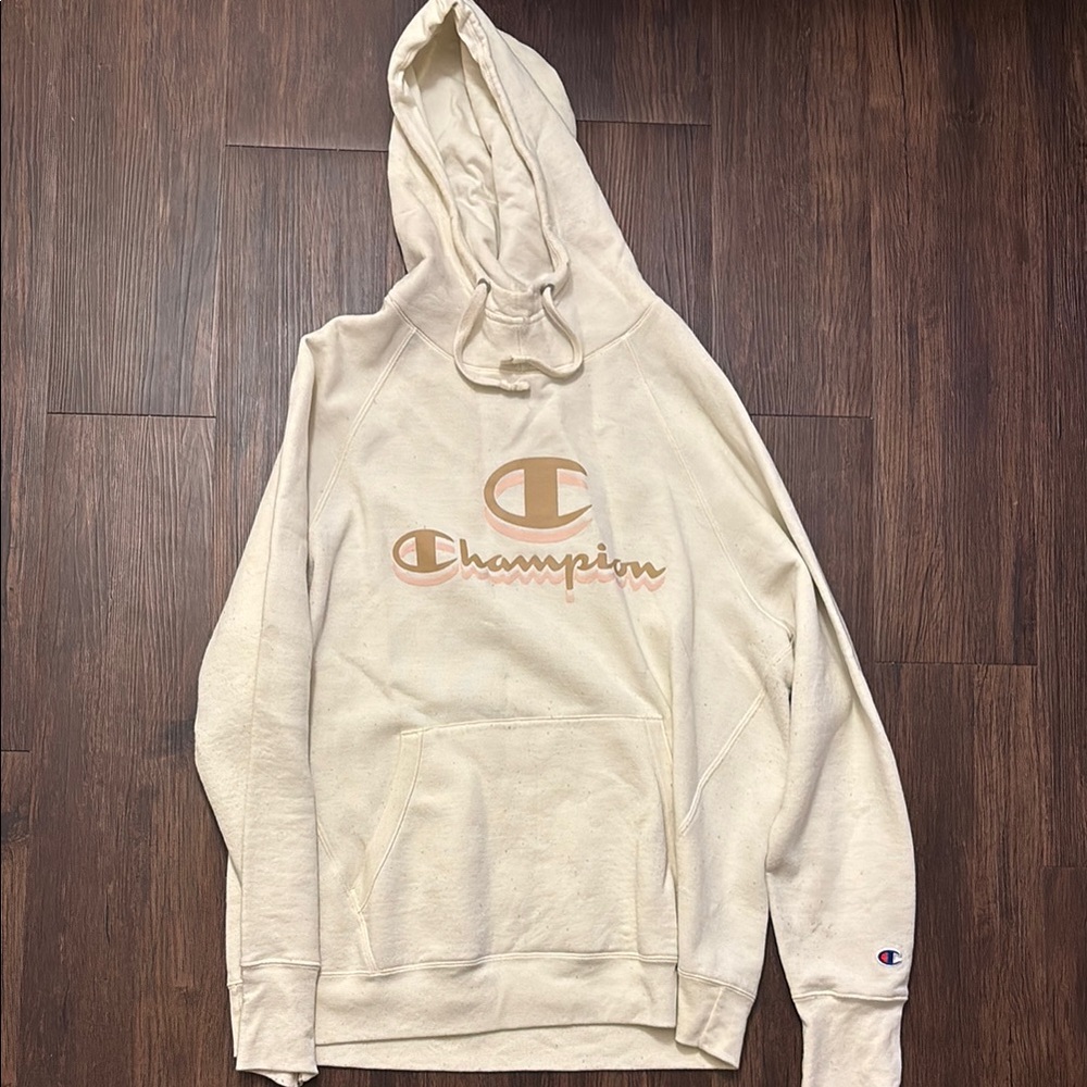 Champion Beige Hoodie Sweater